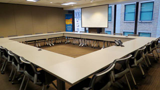Conference Room B boardroom style